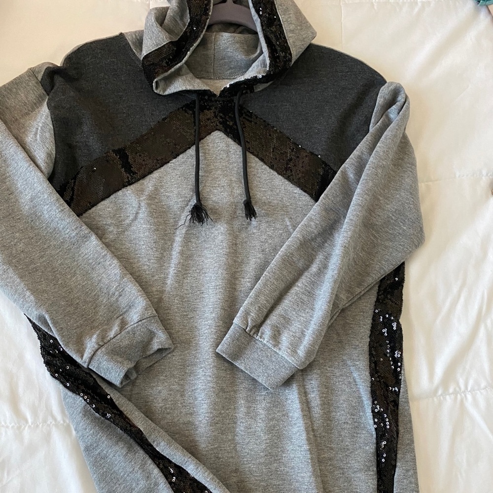 Sequined Hoodie Dress